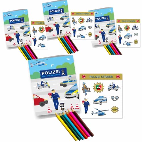 Firlefantastisch Der Partyshop 4x Polizei Mitgebselset Rätselheft + Sticker + Buntstifte // Kindergeburtstag * Polizei * Mitgebsel // Polizei Party Mitgebsel Firlefantastisch Der Partyshop 4x Polizei Mitgebselset Rätselheft + Sticker + Buntstifte // Kindergeburtstag * Polizei * Mitgebsel // Polizei Party Mitgebsel von Firlefantastisch Der Partyshop