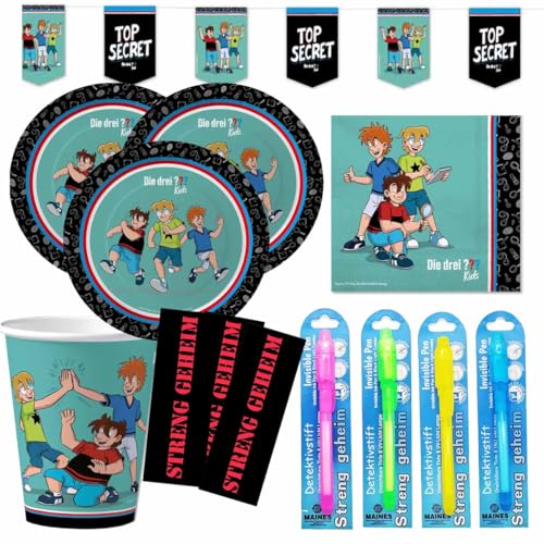 Firlefantastisch Der Partyshop Partyset DREI ??? Kids mit 8 Geheimstiften // Kindergeburtstag DREI Fragezeichen Partyzubehör Firlefantastisch Der Partyshop Partyset DREI ??? Kids mit 8 Geheimstiften // Kindergeburtstag DREI Fragezeichen Partyzubehör von Firlefantastisch Der Partyshop