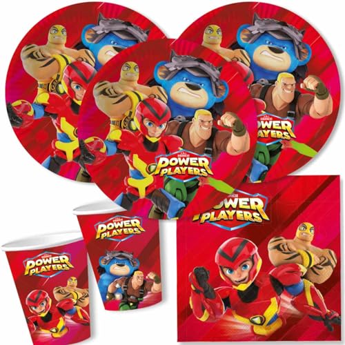 Partyset * Power Players * für 10 Gäste - Teller, Becher und Servietten von DH-Konzept // Power Players Dekoration Partyset * Power Players * für 10 Gäste - Teller, Becher und Servietten von DH-Konzept // Power Players Dekoration von Firlefantastisch Der Partyshop