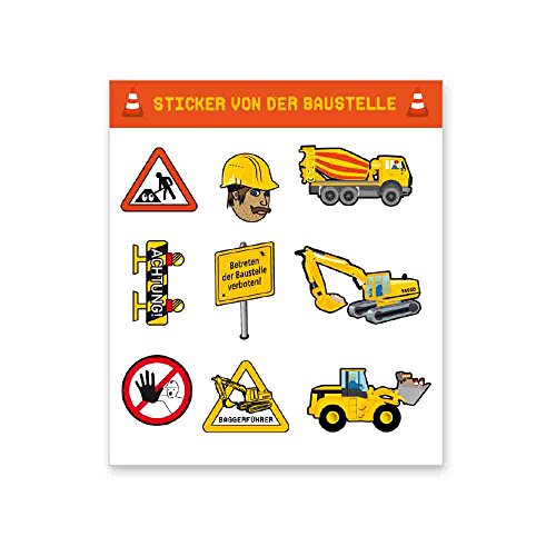 Baustelle Sticker Bogen Baustelle Sticker Bogen von Firlefantastisch