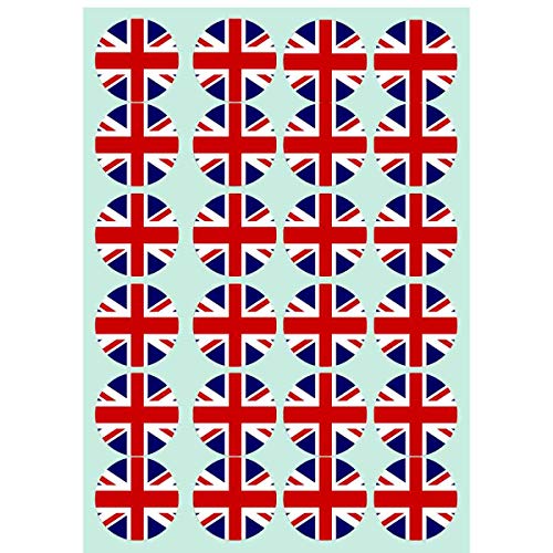 Essbare Muffinaufleger England 24St. zum Selbstausschneiden // Dekoration Großbritannien // England Dekoration von Firlefantastisch