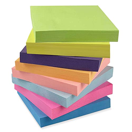 Firschoie Haftnotizen Klebezettel, Haftnotizen 76 x 76 mm Klebezettel, 8 Sätze, je 100 Blatt mehrfarbig Haftnotiz, Sticky Notes Verwenden für Büromaterial, Haftnotizen, To-do-Listen, Notizen(8 Farben) von Firschoie