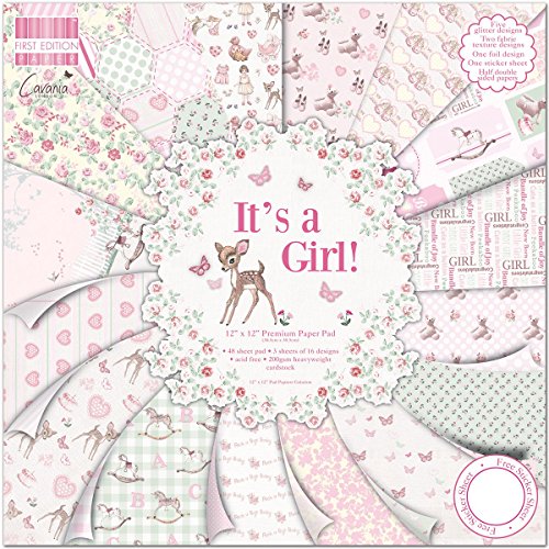 First Edition It's a Girl Premium Paper Pad 12"x12" 48 Sheets (FSC) von First Edition