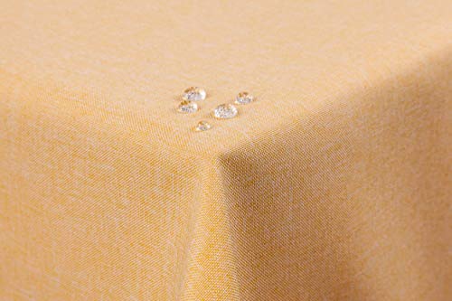 First-Tex Tischdecke Leinenoptik Lotuseffekt abwaschbar mit gerader Saumkante 130x220 eckig in gelb First-Tex Tischdecke Leinenoptik Lotuseffekt abwaschbar mit gerader Saumkante 130x220 eckig in gelb von First-Tex