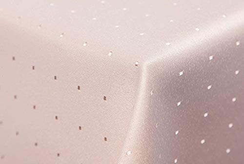 Punkte Damast Tischdecke eckig 160x320 von First-Tex Creme Hellbeige farbecht Punkte Damast Tischdecke eckig 160x320 von First-Tex Creme Hellbeige farbecht von First-Tex