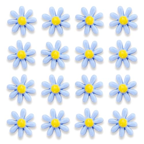 Firstmeet Niedliche Kunststoff-Gänseblümchen-Perlen, lebendige Sonnenblumen-Charms für Bastelarbeiten, Armbänder, Halsketten, Schlüsselanhänger, Schmuckherstellung, 100 Stück/Box, DIY-1035-Baby Blue Firstmeet Niedliche Kunststoff-Gänseblümchen-Perlen, lebendige Sonnenblumen-Charms für Bastelarbeiten, Armbänder, Halsketten, Schlüsselanhänger, Schmuckherstellung, 100 Stück/Box, DIY-1035-Baby Blue von Firstmeet