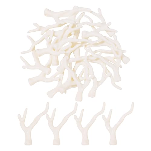 Firstmeet Unregelmäßige Kunststoffperlen für die Schmuckherstellung, Korallenform, lebendiges Sortiment für kreatives Basteln (DIY-1040-Beige) von Firstmeet