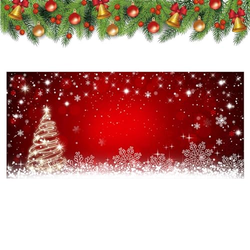 Firulab Weihnachts-Garagentor-Banner - 13 x 6 Fuß Partyzubehör für den Außenbereich,2023 Strapazierfähige Garagentorabdeckung aus Polyester für Haus, Schule, Kirche, Zentrum von Firulab