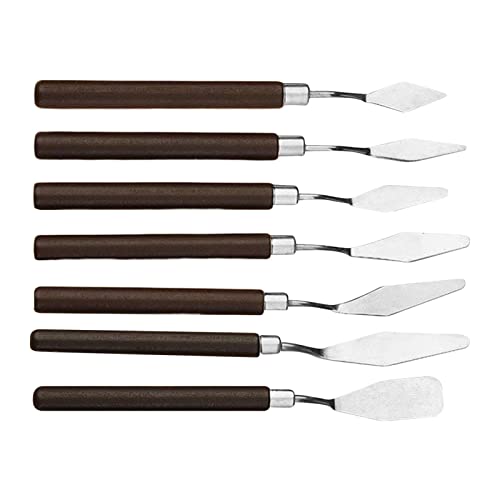Ölmalmesser,Farbschaber 7-teilig | Spachtel aus Edelstahl, Spachtel, Ölgemälde-Zubehör zum Mischen von Farben, Verteilen, Auftragen von Öl, Acryl, Epoxid Ölmalmesser,Farbschaber 7-teilig | Spachtel aus Edelstahl, Spachtel, Ölgemälde-Zubehör zum Mischen von Farben, Verteilen, Auftragen von Öl, Acryl, Epoxid von Firulab