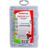 fischer Dübelschrauben-Sortiment Meister-Box 553348 6/7/8/10 mm x 40/55/69 mm, 112 St. von Fischer