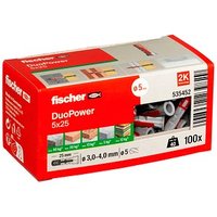 fischer DuoPower 5x25 2K 535452 Universaldübel-Sortiment Ø 5 mm x 25 mm, 100 Stück fischer DuoPower 5x25 2K 535452 Universaldübel-Sortiment Ø 5 mm x 25 mm, 100 Stück von Fischer