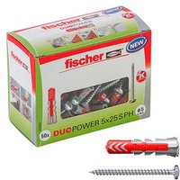 fischer DuoPower 5x25 S PH 2K 535462 Dübel mit Schrauben Ø 5 mm x 25 mm, 50 Stück fischer DuoPower 5x25 S PH 2K 535462 Dübel mit Schrauben Ø 5 mm x 25 mm, 50 Stück von Fischer