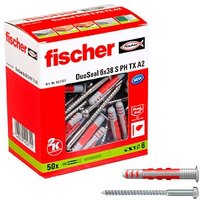 fischer DuoSeal 6x38 S PH TX A2 2K 557727 Dübel mit Schrauben Ø 6 mm x 38 mm, 50 Stück fischer DuoSeal 6x38 S PH TX A2 2K 557727 Dübel mit Schrauben Ø 6 mm x 38 mm, 50 Stück von Fischer