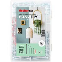 fischer EasyDIY Deko-Box 571944 Dübel- und Schrauben-Sortiment, 131 Stück von Fischer