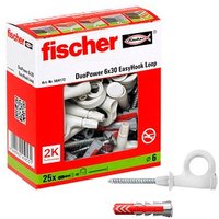 fischer EasyHook Loop - DuoPower 6x30 2K 564172 Dübel mit Schrauben, 25 Stück von Fischer