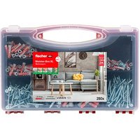 fischer Meister-Box Wohnraum 577158 Dübel- und Schrauben-Sortiment, 210-teilig von Fischer