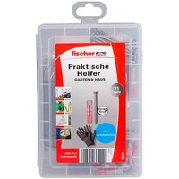 fischer Praktische Helfer - Garten 553339 Dübel- und Schrauben-Sortiment, 71 Stück von Fischer