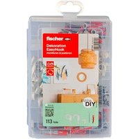 fischer easyDIY Box Dekoration 577062 Dübel- und Schrauben-Sortiment, 131-teilig von Fischer