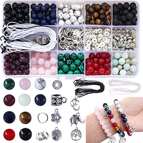Fishdown 418 Stück 8 mm Kristallperlen zur Schmuckherstellung, Naturstein-Heilperlen für Armbänder, Edelsteinperlen und Schmuckhalsketten, DIY-Set Fishdown 418 Stück 8 mm Kristallperlen zur Schmuckherstellung, Naturstein-Heilperlen für Armbänder, Edelsteinperlen und Schmuckhalsketten, DIY-Set von Fishdown