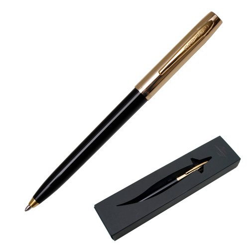 Fisher Space Pen Apollo FS251G Cap-o-matic Kugelschreiber mit Geschenkverpackung, Schwarz / goldfarben von Fisher Space Pen