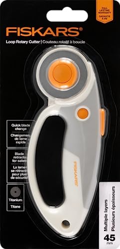 Fiskars® Rollschneider aus Titan mit Softgrip-Schlaufe (45 mm), Weiß von Fiskars