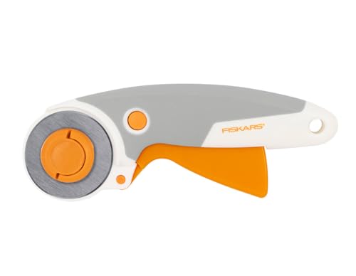 Fiskars Auslöser-Rollmesser, Mit Klinge Ø 45 mm, Für Rechts- und Linkshänder, Orange/Weiß/Grau, 1003910 Fiskars Auslöser-Rollmesser, Mit Klinge Ø 45 mm, Für Rechts- und Linkshänder, Orange/Weiß/Grau, 1003910 von Fiskars