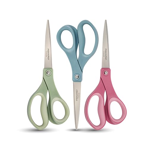 Fiskars SoftGrip Titan-Schere, konturierte Leistung, Allzweckschere, 20,3 cm, Titan, gerade Papierschere für Büro, Kunst und Handwerk, 3 Stück Fiskars SoftGrip Titan-Schere, konturierte Leistung, Allzweckschere, 20,3 cm, Titan, gerade Papierschere für Büro, Kunst und Handwerk, 3 Stück von Fiskars