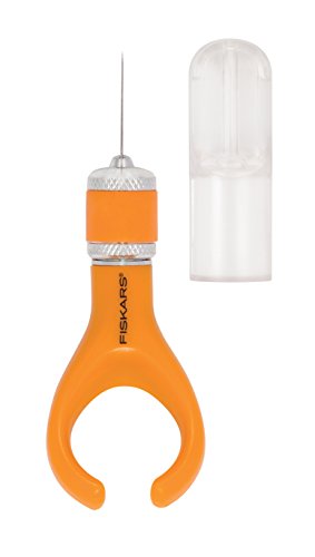 Fiskars Finger-Bastelmesser/Cutter, Für Rechts- und Linkshänder, Gesamtlänge: 10,7 cm, Qualitätsstahl/Kunststoff, Orange, Softgrip, 1024409 von Fiskars