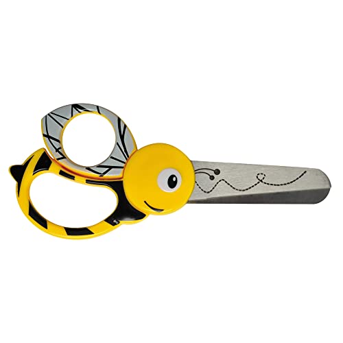 Fiskars Kinder-Tierschere mit Bienen-Motiv, Ab 4 Jahren, Länge: 13 cm, Für Rechts- und Linkshänder, Rostfreie Stahl-Klinge/Kunststoff-Griffe, Gelb, 1003747 Fiskars Kinder-Tierschere mit Bienen-Motiv, Ab 4 Jahren, Länge: 13 cm, Für Rechts- und Linkshänder, Rostfreie Stahl-Klinge/Kunststoff-Griffe, Gelb, 1003747 von Fiskars