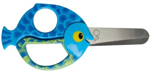 Fiskars Kinder-Tierschere mit Fisch-Motiv, Ab 4 Jahren, Länge: 13 cm, Für Rechts- und Linkshänder, Rostfreie Stahl-Klinge/Kunststoff-Griffe, Blau, 1003746 Fiskars Kinder-Tierschere mit Fisch-Motiv, Ab 4 Jahren, Länge: 13 cm, Für Rechts- und Linkshänder, Rostfreie Stahl-Klinge/Kunststoff-Griffe, Blau, 1003746 von Fiskars