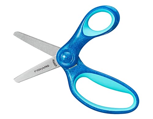 Fiskars Kinderschere, Ab 6 Jahren, Länge: 13 cm, Für Rechts- und Linkshänder, Metall-Klinge/Kunststoff-Griffe, Blau, Glitter, 1064073 Fiskars Kinderschere, Ab 6 Jahren, Länge: 13 cm, Für Rechts- und Linkshänder, Metall-Klinge/Kunststoff-Griffe, Blau, Glitter, 1064073 von Fiskars