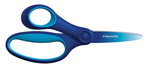 Fiskars Kinderschere, Schere für große Kinder im Alter von 8 - 11 Jahren, Für Linkshänder:innen, SoftGrip, Länge: 15 cm, Ombré-Optik, Blau, 1067854 von Fiskars