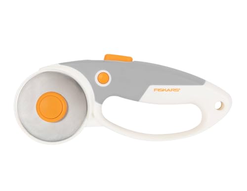 Fiskars Titan-Rollmesser, Ø 60 mm, Für Rechts- und Linkshänder, Orange/Weiß/Grau, 1004753 von Fiskars