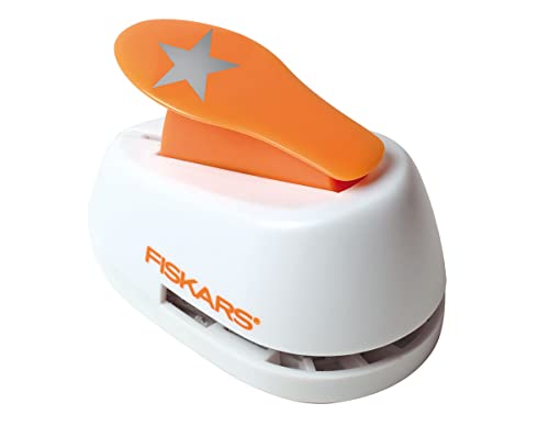 Fiskars Motiv-Hebelstanzer, Stern, Ø 2,5 cm, Für Links- und Rechtshänder, Qualitäts-Stahl/Kunststoff, Weiß/Orange, Lever Punch, M, 1004722 Fiskars Motiv-Hebelstanzer, Stern, Ø 2,5 cm, Für Links- und Rechtshänder, Qualitäts-Stahl/Kunststoff, Weiß/Orange, Lever Punch, M, 1004722 von Fiskars