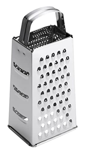 Fiskars Reibe, 4-seitig, Rostfreier Stahl, Höhe: 23 cm, Essential, Silber, 1065589, Transluzent von Fiskars