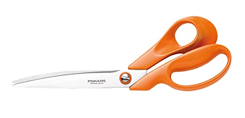 Fiskars Schneiderschere, Länge: 27 cm, Rostfreie Stahl-Klinge/Kunststoff-Griffe, Orange, Classic, 1005145 von Fiskars