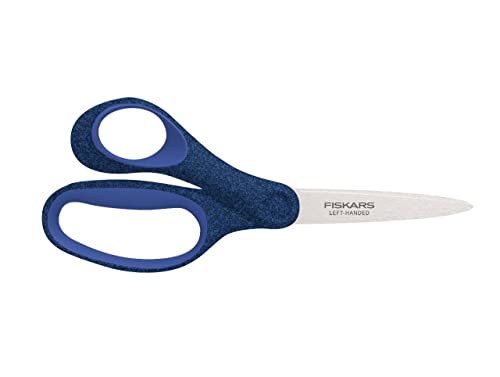 Fiskars Schülerschere, Schere für Kinder ab 12 Jahren, Linkshändig, SoftGrip, Gesamtlänge: 18 cm, Edelstahl-Klingen, Glitzerndes Blau, 1067862 Fiskars Schülerschere, Schere für Kinder ab 12 Jahren, Linkshändig, SoftGrip, Gesamtlänge: 18 cm, Edelstahl-Klingen, Glitzerndes Blau, 1067862 von Fiskars