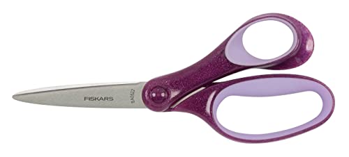 Fiskars Schülerschere, Schere für Kinder ab 12 Jahren, Rechtshändig, SoftGrip, Gesamtlänge: 18 cm, Edelstahl-Klingen, Glitzerndes Violett, 1067860 Fiskars Schülerschere, Schere für Kinder ab 12 Jahren, Rechtshändig, SoftGrip, Gesamtlänge: 18 cm, Edelstahl-Klingen, Glitzerndes Violett, 1067860 von Fiskars