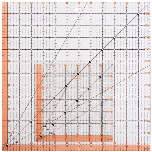 Fiskars Square Acrylic Ruler, 2 Piece Quadratisches Acryllineal, 2-teiliges Set, farblos, Basic von Fiskars
