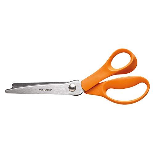 Fiskars Zickzack-Schere, Länge: 23 cm, Für Rechtshänder, Rostfreie Stahl-Klinge/Kunststoff-Griffe, Orange, Classic, 1005130 Fiskars Zickzack-Schere, Länge: 23 cm, Für Rechtshänder, Rostfreie Stahl-Klinge/Kunststoff-Griffe, Orange, Classic, 1005130 von Fiskars