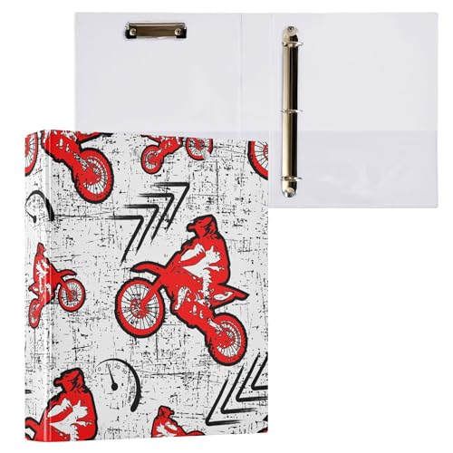 Fisyme Motocross-Ringbuch mit 3 Ringen, 3,8 cm, mit Klemmbrett, runder Ringbuch, hält 200 Blatt, 21,6 x 27,9 cm, Briefgröße Papier, für Bürobedarf, 1 Packung Fisyme Motocross-Ringbuch mit 3 Ringen, 3,8 cm, mit Klemmbrett, runder Ringbuch, hält 200 Blatt, 21,6 x 27,9 cm, Briefgröße Papier, für Bürobedarf, 1 Packung von Fisyme