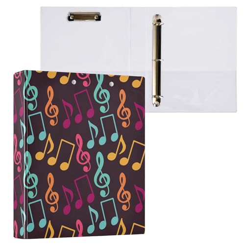 Fisyme Musiknoten, buntes 3-Ringbuch mit Klemmbrett, 3,8 cm, runder Ringbuch für 200 Blatt, 21,6 x 27,9 cm, Briefgröße, Papier für Bürobedarf, 1 Packung Fisyme Musiknoten, buntes 3-Ringbuch mit Klemmbrett, 3,8 cm, runder Ringbuch für 200 Blatt, 21,6 x 27,9 cm, Briefgröße, Papier für Bürobedarf, 1 Packung von Fisyme