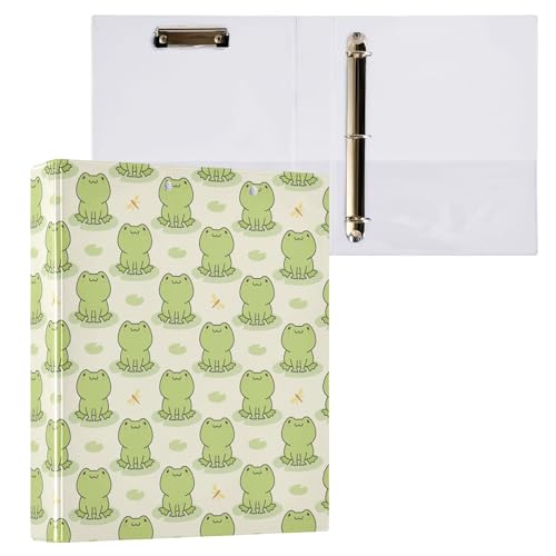Fisyme Süßer Frosch Libelle 3 Ringbuch mit Klemmbrett, runder Ringbuch für 200 Blatt, 21,6 x 27,9 cm, Briefgröße Papier für Bürobedarf, 1 Packung Fisyme Süßer Frosch Libelle 3 Ringbuch mit Klemmbrett, runder Ringbuch für 200 Blatt, 21,6 x 27,9 cm, Briefgröße Papier für Bürobedarf, 1 Packung von Fisyme