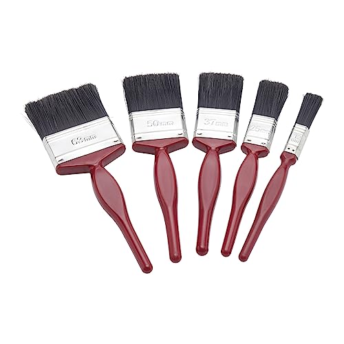 Fit For The Job 5-teiliges Pinselset in verschiedenen Größen für eine Glatte Oberfläche mit Dispersions-, Glanz-, Satinfarben auf Wänden, Decken, Holzarbeiten, Metall – Pinsel für Holz, Gipskarton Fit For The Job 5-teiliges Pinselset in verschiedenen Größen für eine Glatte Oberfläche mit Dispersions-, Glanz-, Satinfarben auf Wänden, Decken, Holzarbeiten, Metall – Pinsel für Holz, Gipskarton von Fit For The Job