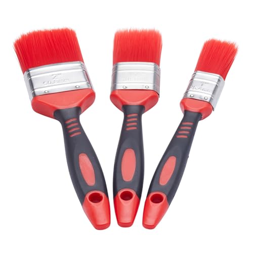 Fit For The Job Verlustfreies Pinselset mit weichem Griff für Glatte Oberflächen ohne Borstenverlust mit Dispersions-, Glanz-, Satinfarben auf Wänden, Decken, Holz, Metall – 25mm-, 38mm-, 50mm-Pinsel Fit For The Job Verlustfreies Pinselset mit weichem Griff für Glatte Oberflächen ohne Borstenverlust mit Dispersions-, Glanz-, Satinfarben auf Wänden, Decken, Holz, Metall – 25mm-, 38mm-, 50mm-Pinsel von Fit For The Job