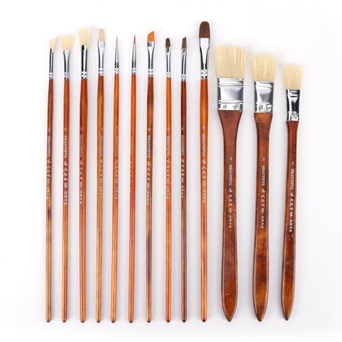 FitRepa Aquarellpinsel Set – 13 Hochwertiges Künstler Pinselset für Aquarell & Acryl, Detailpinsel, Flachpinsel, Fächerpinsel | Acryl Pinsel & Naturborsten für Exzellente Farbaufnahme FitRepa Aquarellpinsel Set – 13 Hochwertiges Künstler Pinselset für Aquarell & Acryl, Detailpinsel, Flachpinsel, Fächerpinsel | Acryl Pinsel & Naturborsten für Exzellente Farbaufnahme von FitRepa