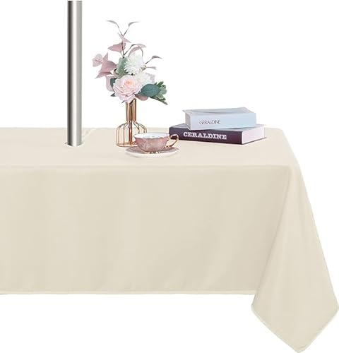 Fitable Tischdecke für den Außenbereich, waschbar, wasserdicht, knitterfrei, Tischdecke mit Reißverschluss und Schirmloch, für Frühling, Sommer, Party, Picknick, Grillen, Terrasse, 152,4 x 213,4 cm, Fitable Tischdecke für den Außenbereich, waschbar, wasserdicht, knitterfrei, Tischdecke mit Reißverschluss und Schirmloch, für Frühling, Sommer, Party, Picknick, Grillen, Terrasse, 152,4 x 213,4 cm, von Fitable