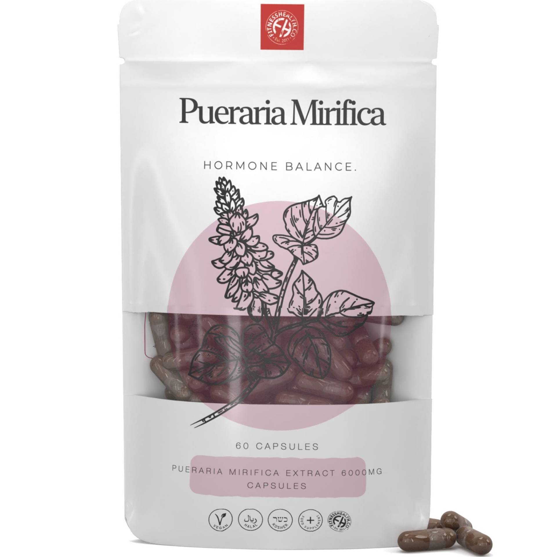 Pueraria Mirifica Extrakt 6000Mg Hochstärke Vegan 60 Kapseln von FitnessHealthLtd