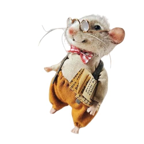 Fitooles Kleine Nadelfilz-Maus-Figur, Puppen, klassische Cartoon-Figuren, Wollfilz, Weihnachtsdekoration für Zuhause Fitooles Kleine Nadelfilz-Maus-Figur, Puppen, klassische Cartoon-Figuren, Wollfilz, Weihnachtsdekoration für Zuhause von Fitooles