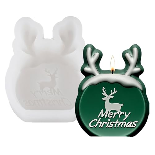 Silikonform mit Rentier-Motiv, Rentier-Form, Backwerkzeug für Epoxidharz, Kerzen, Seife, Weihnachten von Fitooles